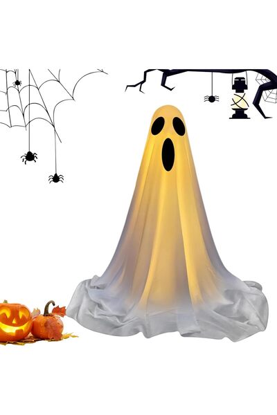 Other Halloween Decorative Ghost - Cotton, Multicolored Lights, Telescopic Ro...