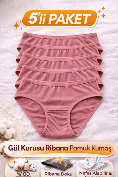 SÜSEN LİNGERİE gül kurusu kadın bato külot, kadın pamuklu iç çamaşırı