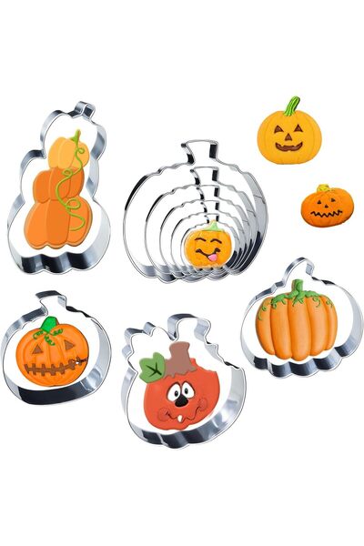 Other Set of 9 Halloween Pumpkin Shapes - Food Grade Stainless Steel - Cookie...