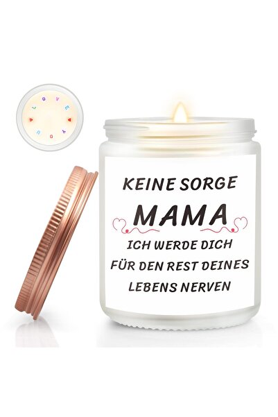 Other Lumânare Parfumată Lemn de Santal - Cadou Mamă, Mesaj Amuzant Germană, ...