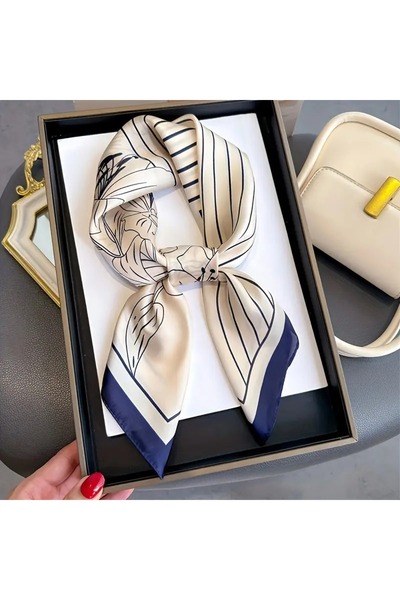 Behills Women's Bandana Scarf 50X50 Square Patterned Rayon Fabric Italian Sti...