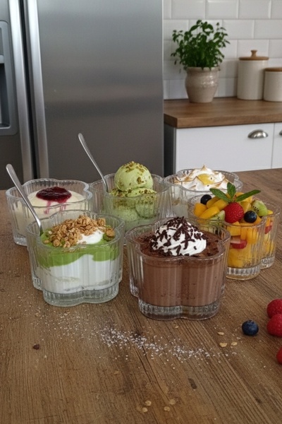 aden glass Cam 6'lı ikram seti