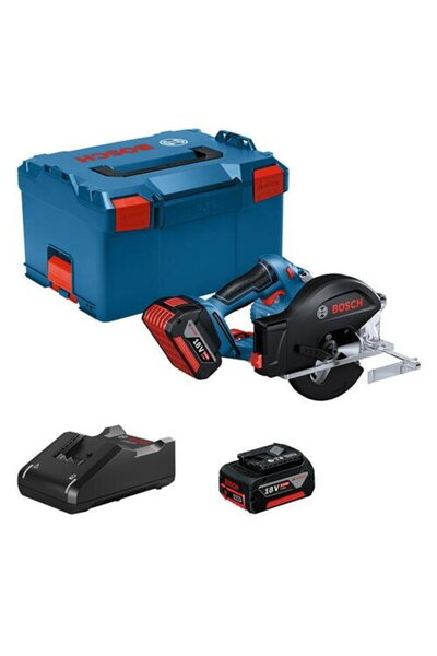 Bosch Fierăstrău circular cu baterie GKM 18V-50 (include 2 baterii și încărcă...
