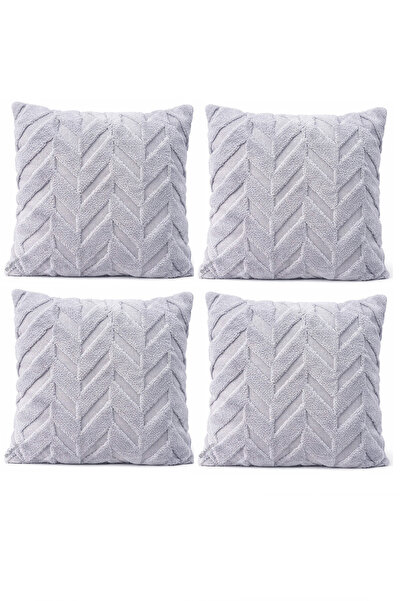 Bumedo غطاء وسادة مزخرف من القطيفة بتصميم إسكندنافي متعرج على شكل جلد السمك، ...