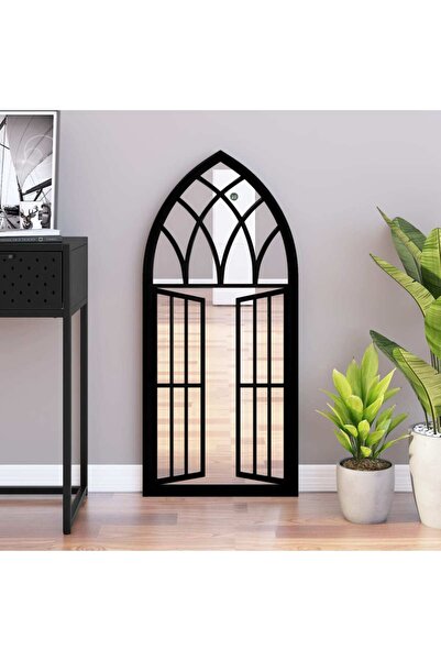 Concept Oglindă,negru, 100x45 cm,fier, pentru utilizare în interior