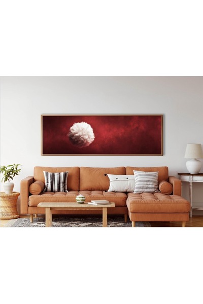 woodhomeworks Tek Parça Gerçek Ahşap Yatay Panorama Çerçeveli Tablo