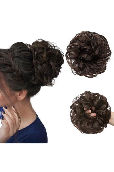 Other Synthetic Hair Attachable Bun - Ponytail with Stretchy, Wavy Texture - ...