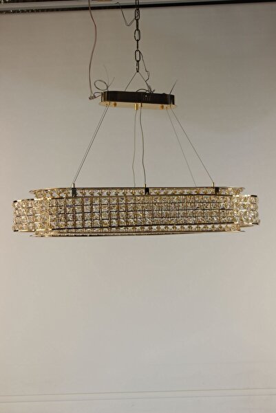 GN GEN AYDINLATMA Kristal Taşlı Masaüstü Led Avize 3 Renk Işıklı Modern Aydın...