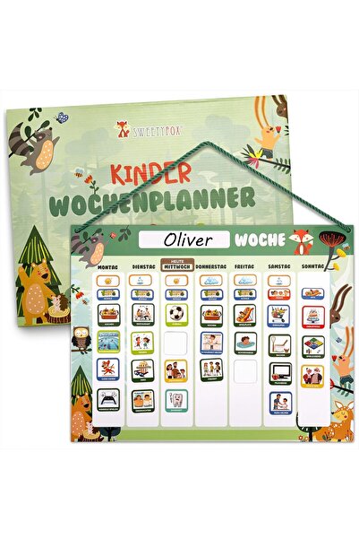 Other Kids Weekly Planner - Montessori Magnetic Board, 200 Magnets - Activiti...