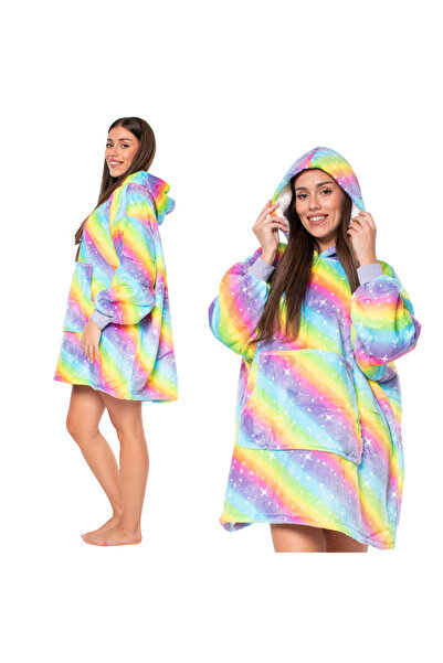 Other Hanorac pătură supradimensionat — Pătură cu mâneci și glugă, căptușeală...