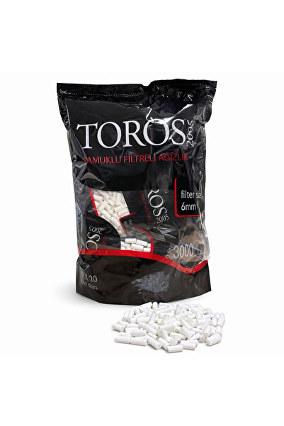Han Tobacco 3000 Adet 6mm Pamuklu Filtre Ağızlık Ekonomik Paket toros