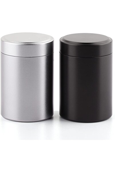 Other Set of 2 Aluminum Jars - Leakproof, Odor Resistant - 50 ml, Black/Silve...