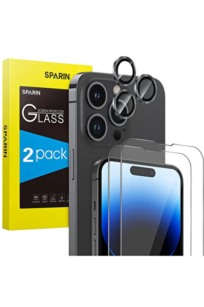 Other iPhone 14 Pro Max Tempered Glass - Set 2+2, Camera Protection, 9H Hardn...