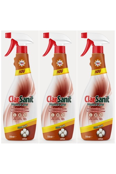 clarsanit SET OF 3 - Cotton Fresh furniture surface solution 750 ml