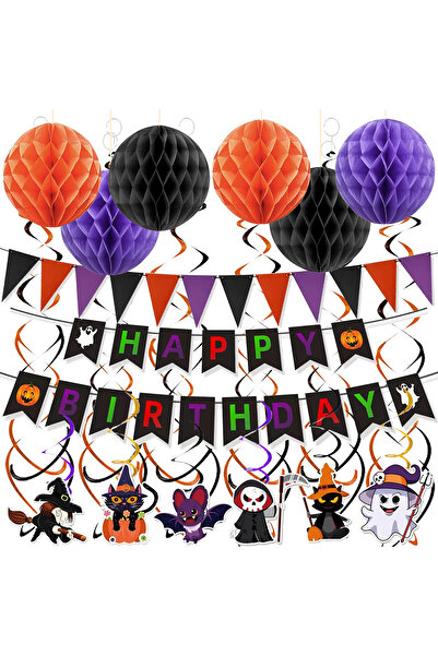 Other Set Decoratiuni Halloween - Ghirlanda Dovleac si Fantoma, Hartie, 21 El...