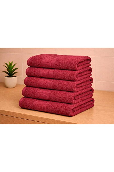 OEM Set of 5 Bordeaux bath towels made of 100% Cotton with Patterned , 70x130...