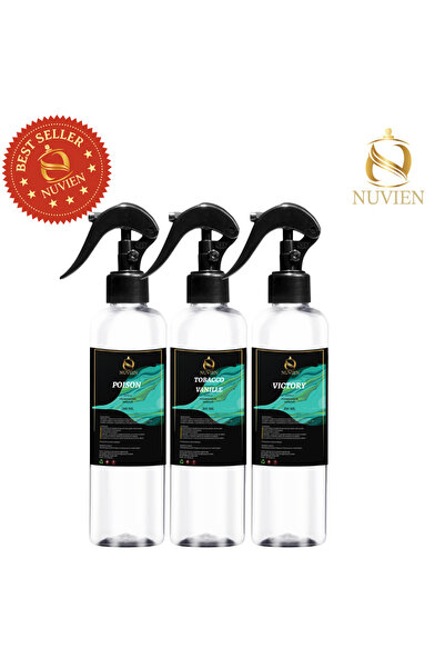 Nuvien Pachet 3x Odorizant 3în1 – Auto, Țesături și Ambient, Aromă de Lux