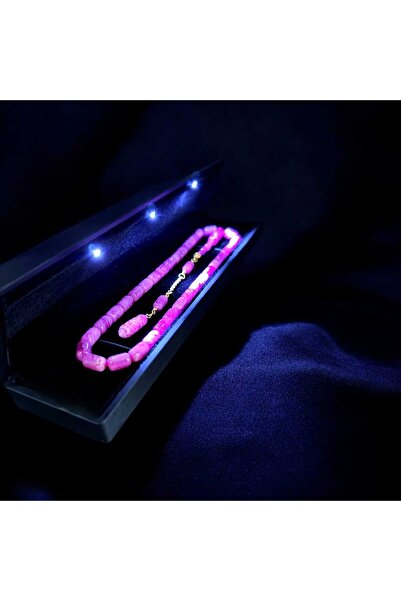 GxeLRosary Özel ışıklı kutusunda Altın zincirli tesbih