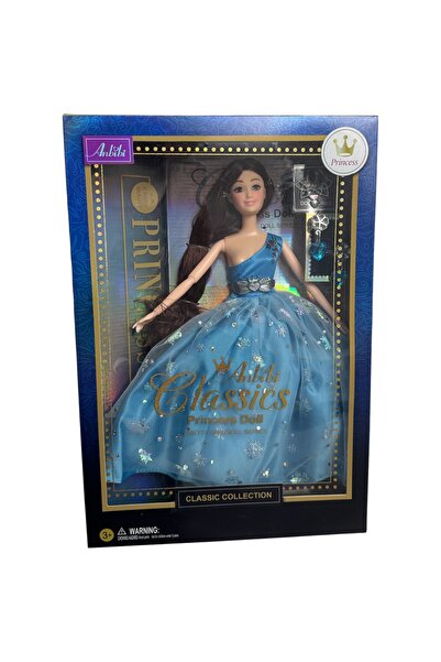 ADIRI SHOP Кукла принцеса – елегантна синя рокля + аксесоари