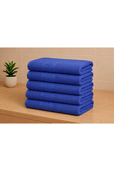 OEM Set 5 prosoape de baie Bleumarin din Bumbac 100% cu model grecesc, 70x130...