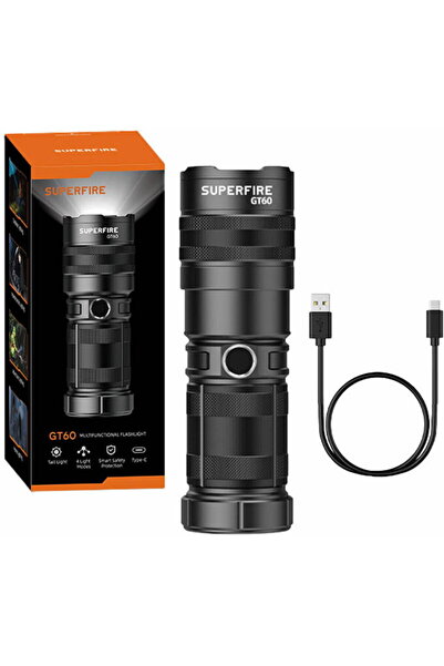 SUPERFIRE Φακός GT60, 2600lm, USB-C