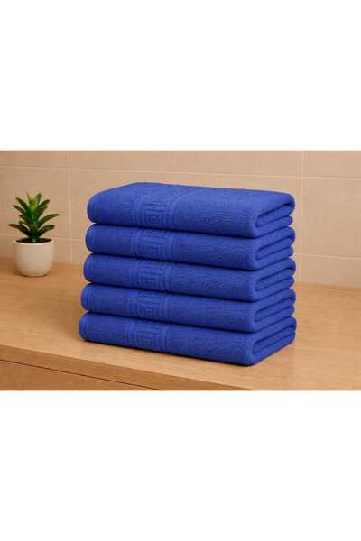 OEM Set 5 prosoape de baie Bleumarin din Bumbac 100% cu model grecesc, 70x130...