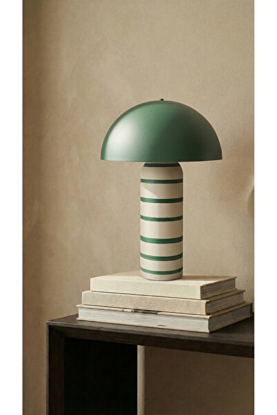 Minteks Mone Stripe 45cm Handmade Ceramic Lampshade