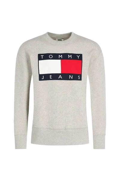 Tommy Hilfiger Tommy Jeans Navy Blue Hoodie Gray Large Logo Size S