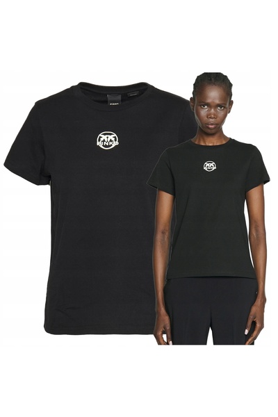 PİNKO Tricou damă bumbac negru clasic simplu mărime L