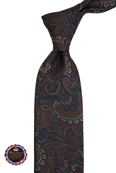 Kravatkolik Тъмносиньо-кафяв шал-вратовръзка