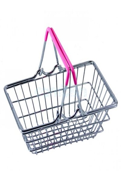 abnturk Minyatür Alışveriş Sepeti Paslanmaz Çelik Krom Nikel Tel 15x10x5