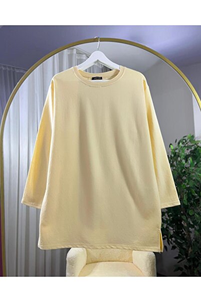 Parla Modam MERY YUVARLAK YAKA YIRTMAÇLI SALAŞ PENYE TUNİK 3026