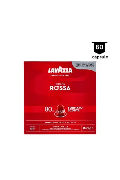 LavAzza Qualita Rossa – Compatibil Nespresso - 80 de capsule din aluminiu