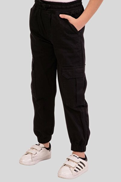 ww waka waka kids store Pantaloni din gabardină de bumbac cu talie elastică ș...