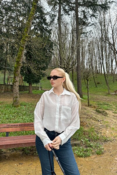 lizge giyim Stone Stitching Detail Shirt