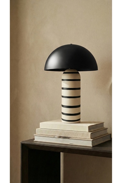 Minteks Mone Stripe 60cm Handmade Ceramic Lampshade