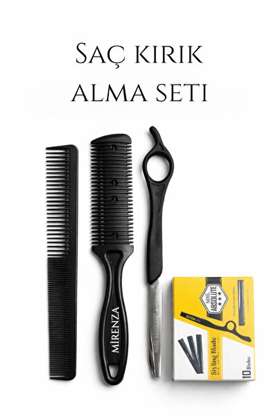 mirenza cosmetic Profesyonel Saç Sakal İnceltme Düzeltme Seti Berber Tipi Kua...