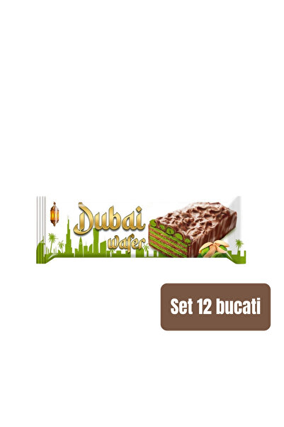 Latino SET 12 PIECES - NapoLitane Dubai Glazed Wafer Bar with Pistachio Flavo...
