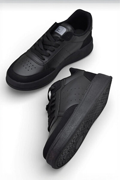 PAPATAY 4750 Unisex Black Sneaker Lace-Up Casual Sports Shoes - Orthopedic Li...