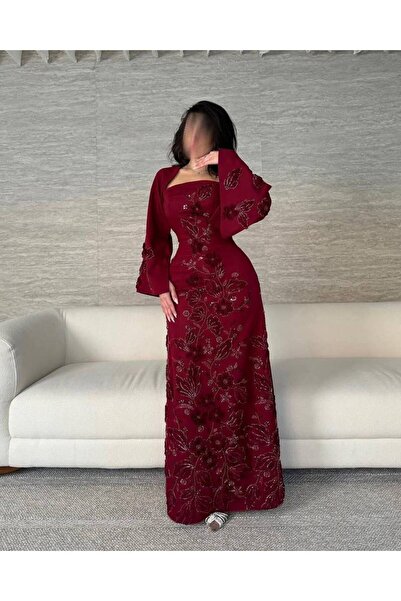 ranin Barbie evening dress with floral embroidery