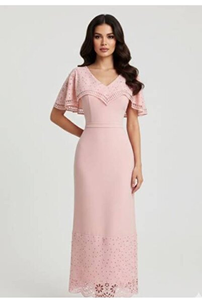 ranin Soft Barbie fabric dress with laser embroidery and LOL sequins