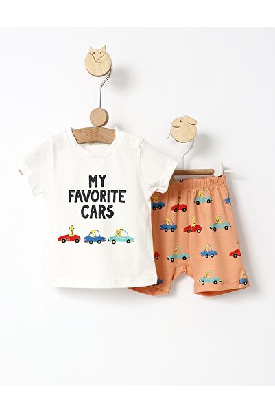 MiniKids Καλοκαιρινό σετ αυτοκινήτου Favorite Car λευκό-πορτοκαλί 86 (12-18 μ...