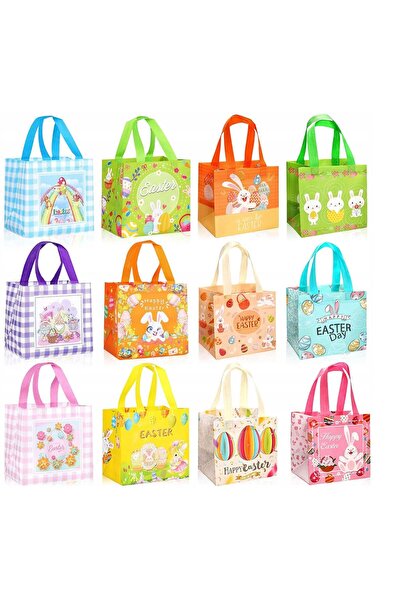 Other Pungi Cadou de Paște - Material Nețesut, Reutilizabile, cu Mânere - Set...