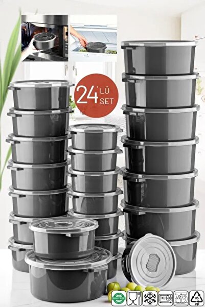 Open Home Concept Set of 24 Storage Containers That Can Be Used in Microwave ...