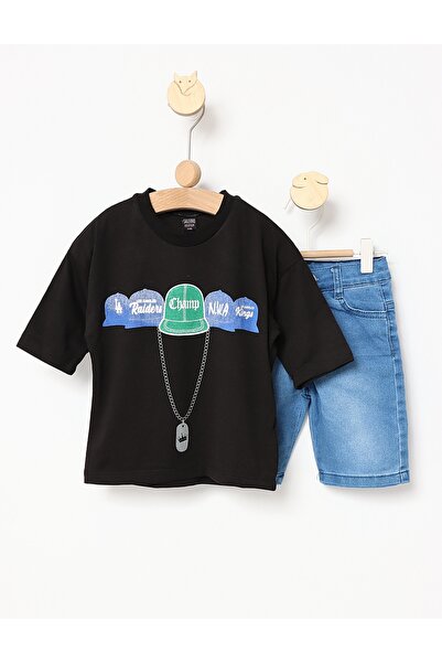 MiniKids Καλοκαιρινό κοστούμι Champions με μαύρο 110 (4-5 ετών)