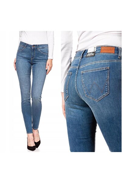 WRANGLER Blugi de damă, Wrangler, bumbac, lungime normală, fermoar, 5 buzunar...