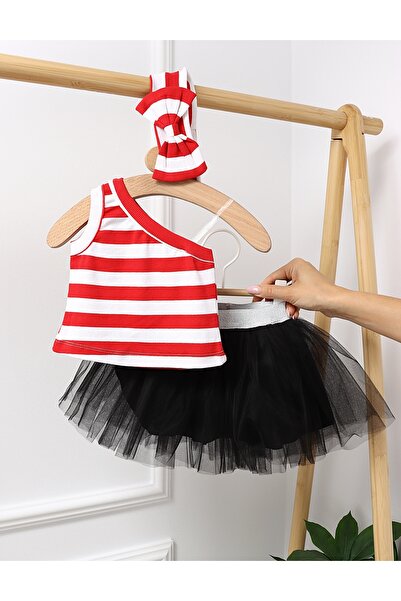 MiniKids Set premium vara For Girls negru-rosu 98 (24-36 luni)