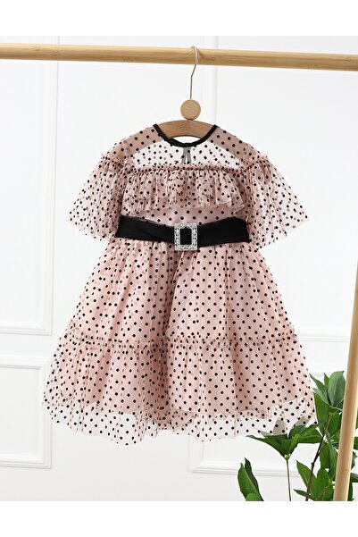 MiniKids Rochita cu tulle si buline Maria model roz 98 (24-36 luni)