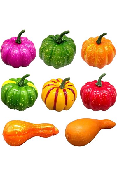 Other Dovleci Artificiali Decorativi - Set 8 Bucati, Spuma Realista, 3 Modele...