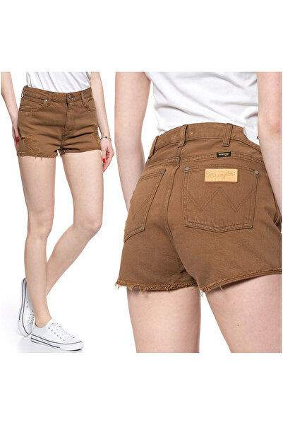 WRANGLER Women's Shorts, Wrangler, Cotton, Regular Fit, Brown, L